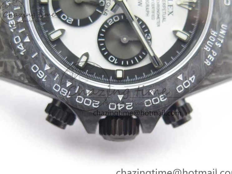 MiroTime 0215 WrinkleFree Daytona DIW Carbon Noob 1:1 Best Edition White Black Dial on Nylon Strap SA 2614